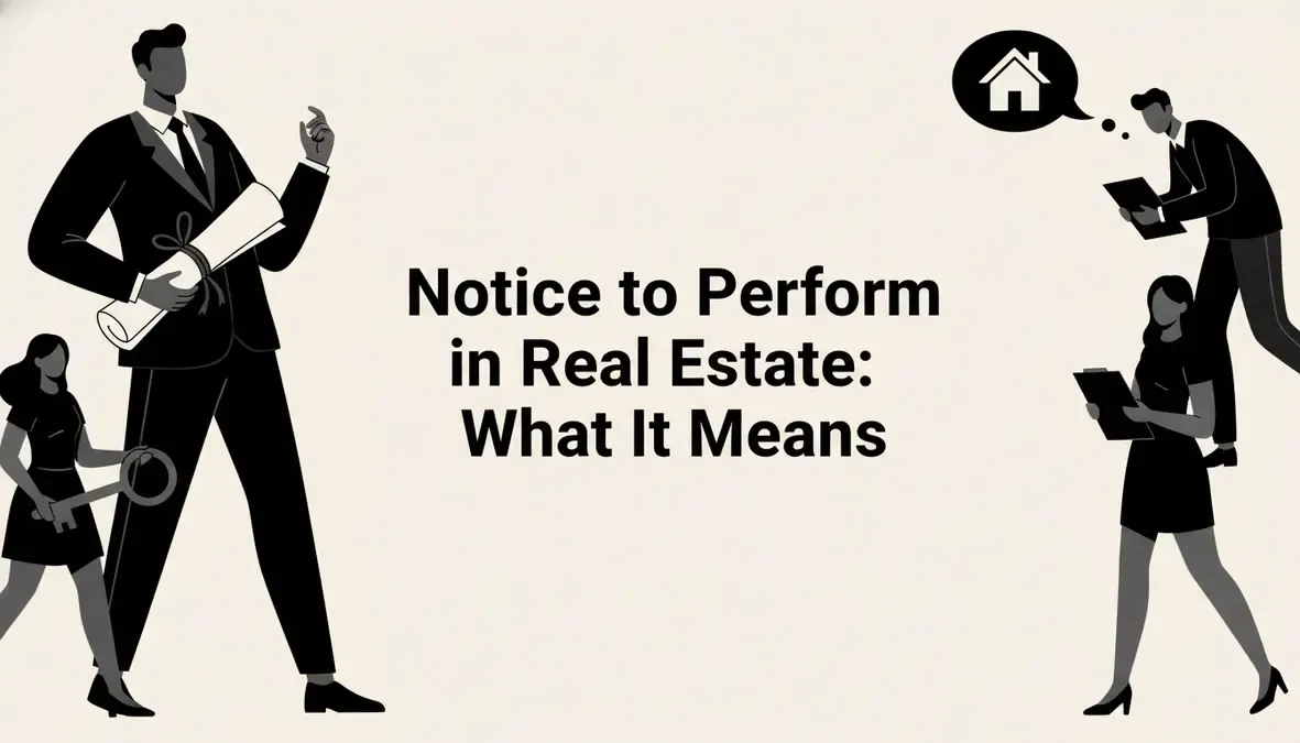 notice to perform real estate