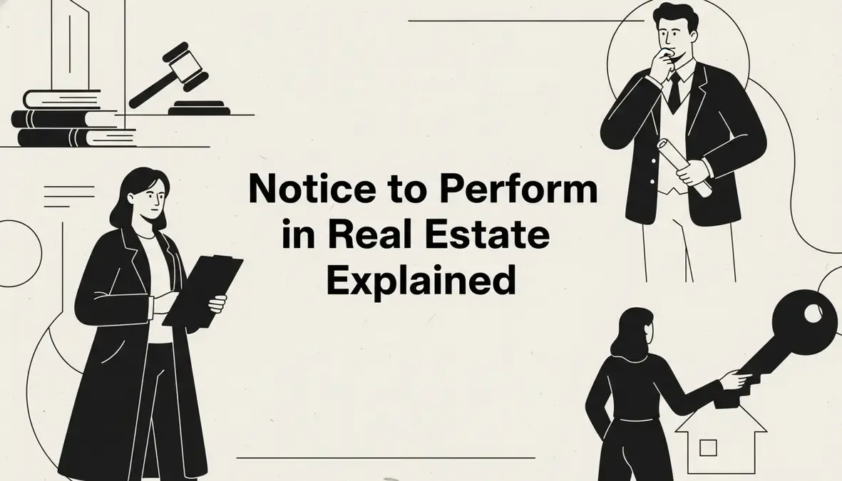 notice to perform real estate